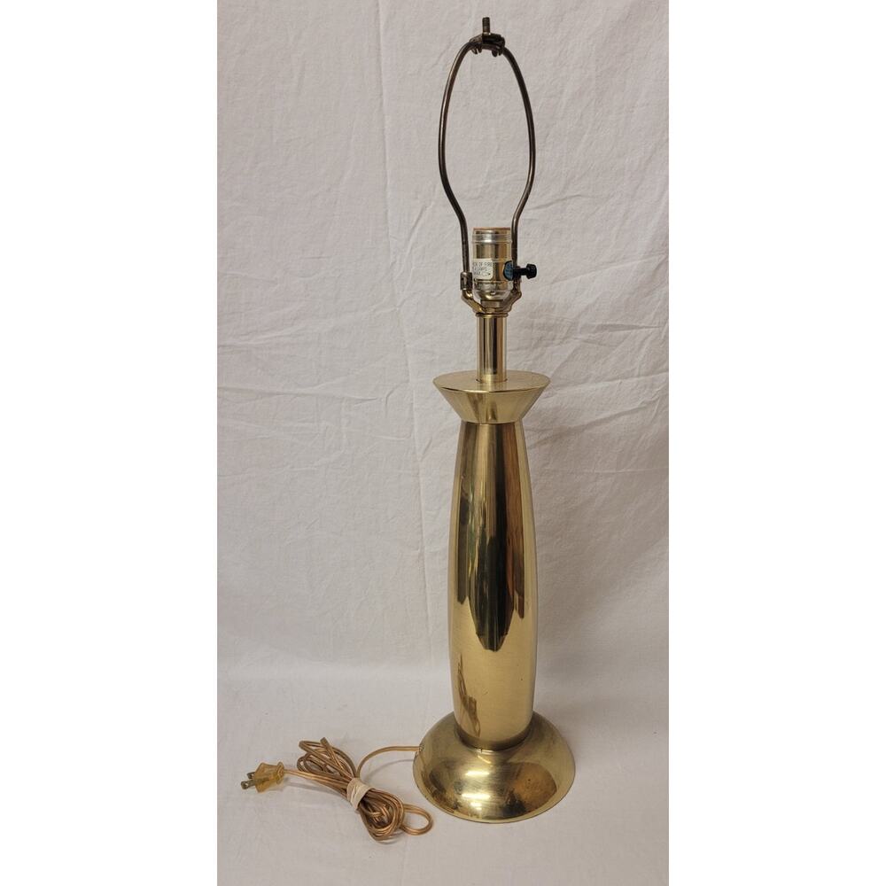 Solid Brass Vintage 1950's Danish MCM Lamp Needs Finial